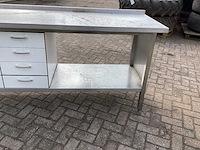 Rvs werktafel 2500x700x910mm - afbeelding 7 van  8