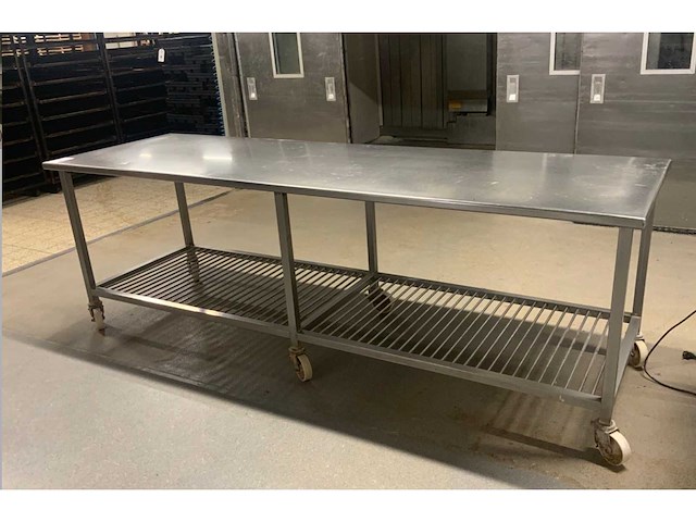 Rvs werktafel (2x) - afbeelding 1 van  3