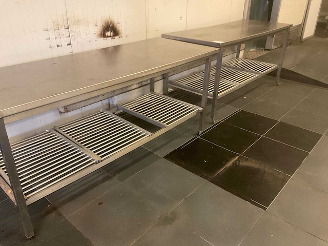 Rvs werktafel (2x) - afbeelding 1 van  6