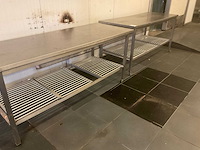 Rvs werktafel (2x)