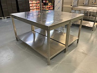 Rvs werktafel (2x) - afbeelding 1 van  4