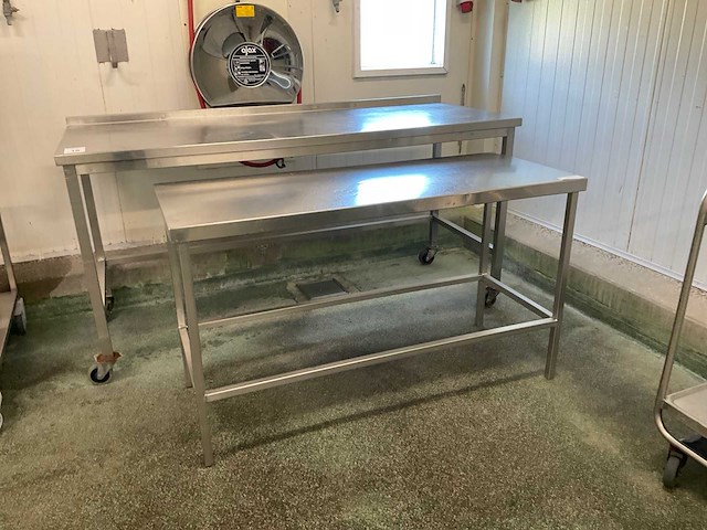 Rvs werktafel (2x) - afbeelding 1 van  2