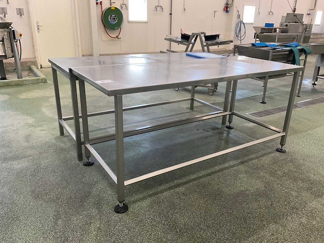 Rvs werktafel (2x) - afbeelding 1 van  3