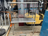 Rvs werktafel (2x) - afbeelding 1 van  3