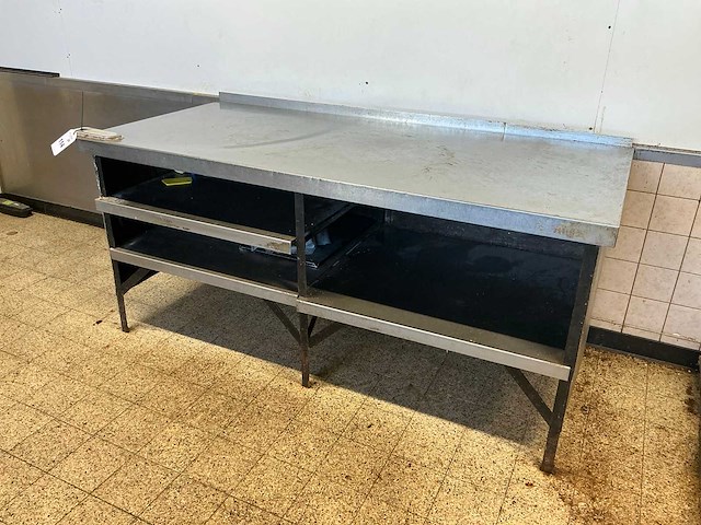 Rvs werktafel (3x) - afbeelding 1 van  6
