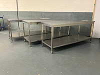 Rvs werktafel (3x) - afbeelding 1 van  4