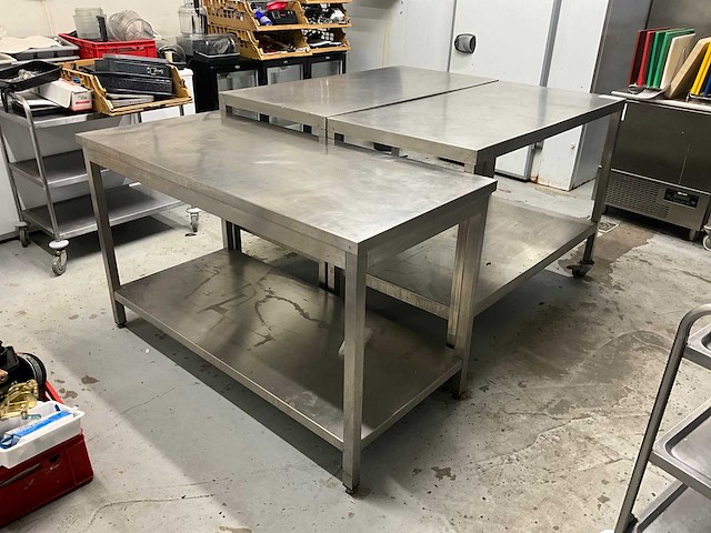 Rvs werktafel (3x) - afbeelding 2 van  3