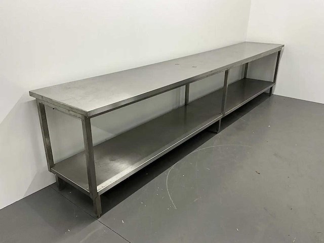 Rvs werktafel (420 cm) - afbeelding 2 van  10