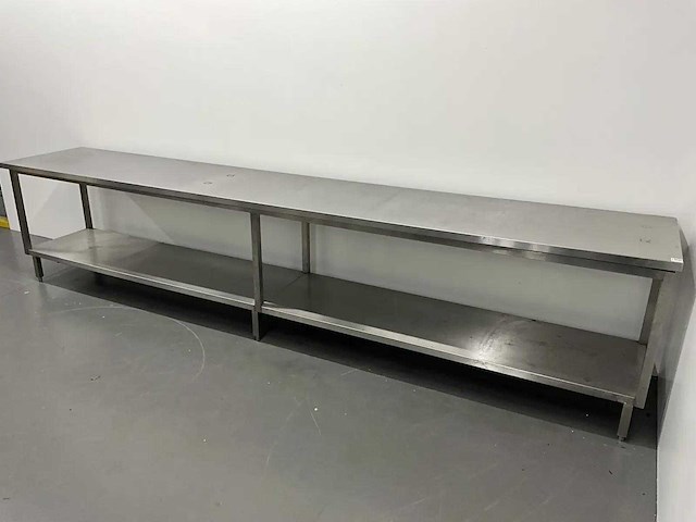 Rvs werktafel (420 cm) - afbeelding 2 van  10