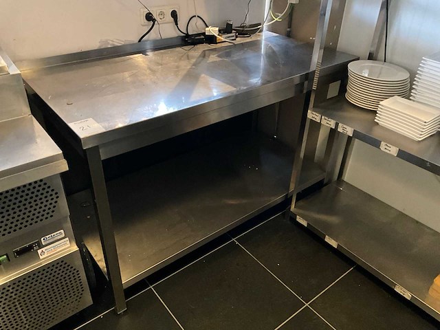 Rvs werktafel en stelling - afbeelding 2 van  6