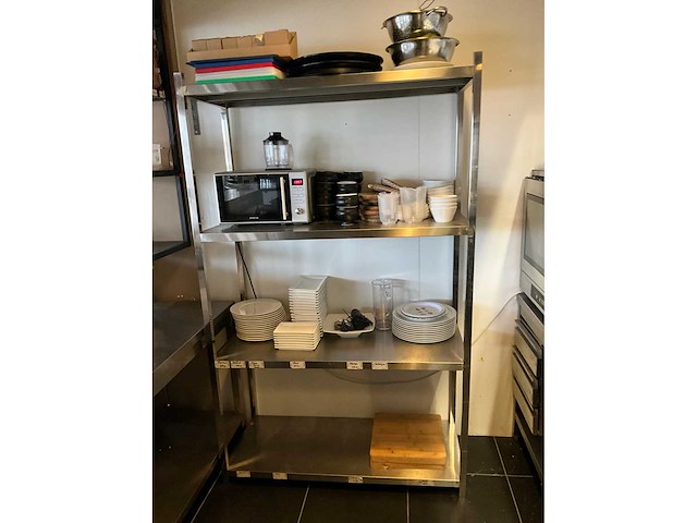 Rvs werktafel en stelling - afbeelding 3 van  6