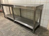 Rvs werktafel h.90 x b.220 x d. 50 cm - afbeelding 2 van  2