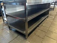 Rvs werktafel met 2 onderbladen - afbeelding 3 van  3