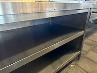 Rvs werktafel met 2 onderbladen - afbeelding 1 van  3