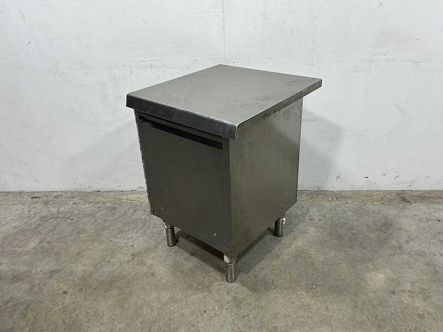Rvs werktafel met afvalbak - afbeelding 1 van  4