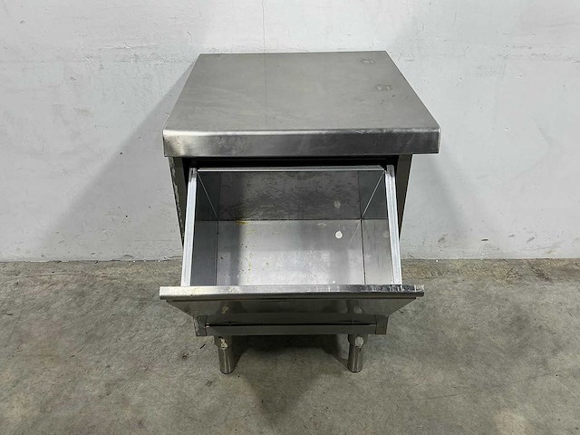 Rvs werktafel met afvalbak - afbeelding 3 van  4