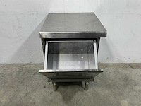 Rvs werktafel met afvalbak - afbeelding 3 van  4