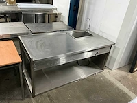 Rvs werktafel met au-bain-marie - afbeelding 2 van  7
