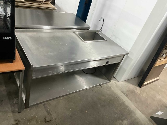 Rvs werktafel met au-bain-marie - afbeelding 2 van  6