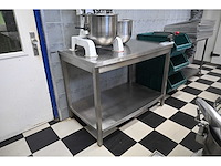 Rvs werktafel met blikopener - afbeelding 1 van  3