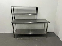 Rvs werktafel met etagère - afbeelding 3 van  6