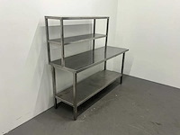 Rvs werktafel met etagère - afbeelding 4 van  6