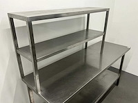Rvs werktafel met etagère - afbeelding 5 van  6
