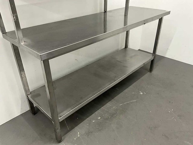 Rvs werktafel met etagère - afbeelding 6 van  6
