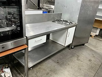 Rvs werktafel met gaskookplaat - afbeelding 2 van  5