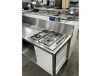 Rvs werktafel met gaskookplaat - afbeelding 3 van  5