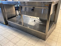 Rvs werktafel met ingebouwde au bain-marie - afbeelding 5 van  8