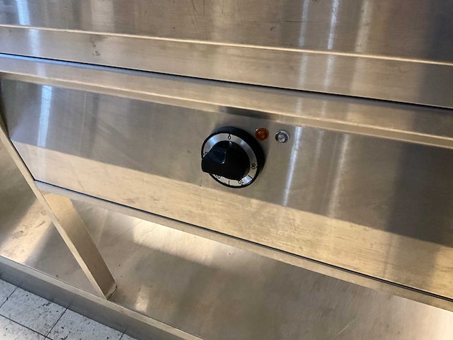 Rvs werktafel met ingebouwde au bain-marie - afbeelding 7 van  8