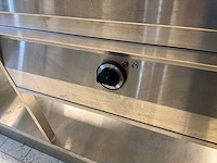 Rvs werktafel met ingebouwde au bain-marie - afbeelding 7 van  8