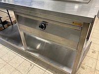 Rvs werktafel met ingebouwde au bain-marie - afbeelding 6 van  8