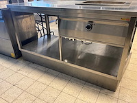Rvs werktafel met ingebouwde au bain-marie - afbeelding 7 van  9