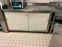 Rvs werktafel met kast - afbeelding 1 van  1