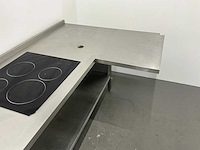 Rvs werktafel met keramisch fornuis - afbeelding 5 van  8