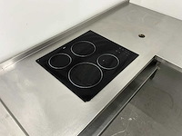 Rvs werktafel met keramisch fornuis - afbeelding 3 van  8