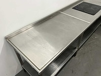 Rvs werktafel met keramisch fornuis - afbeelding 2 van  3