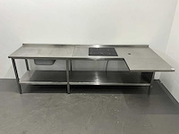 Rvs werktafel met keramisch fornuis - afbeelding 3 van  3