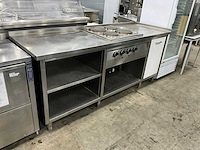 Rvs werktafel met kookplaat - afbeelding 1 van  8