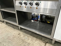 Rvs werktafel met kookplaat - afbeelding 5 van  8