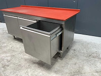 Rvs werktafel met lades - afbeelding 3 van  3