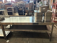 Rvs werktafel met onderblad - afbeelding 1 van  4