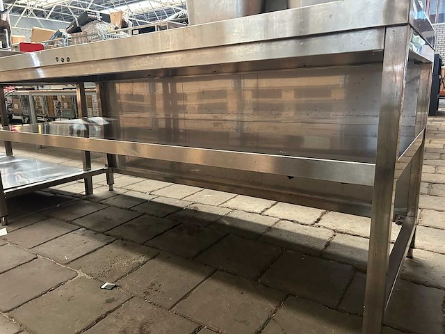 Rvs werktafel met onderblad - afbeelding 2 van  4