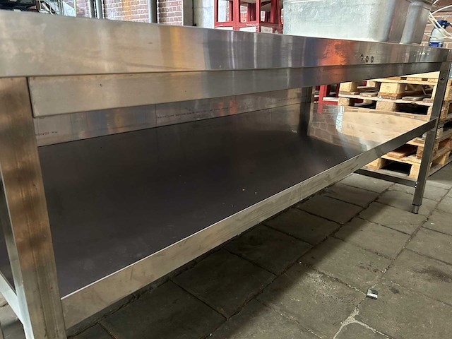Rvs werktafel met onderblad - afbeelding 3 van  4