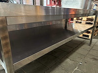Rvs werktafel met onderblad - afbeelding 3 van  4