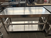 Rvs werktafel met onderblad - afbeelding 2 van  4