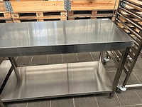 Rvs werktafel met onderblad - afbeelding 3 van  4