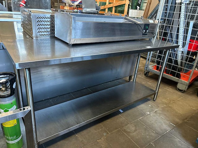 Rvs werktafel met onderblad - afbeelding 1 van  4